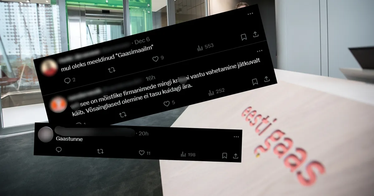 «Mis kõigil viga on?» Eesti Gaasi uus nimi ei jätnud netirahvast külmaks