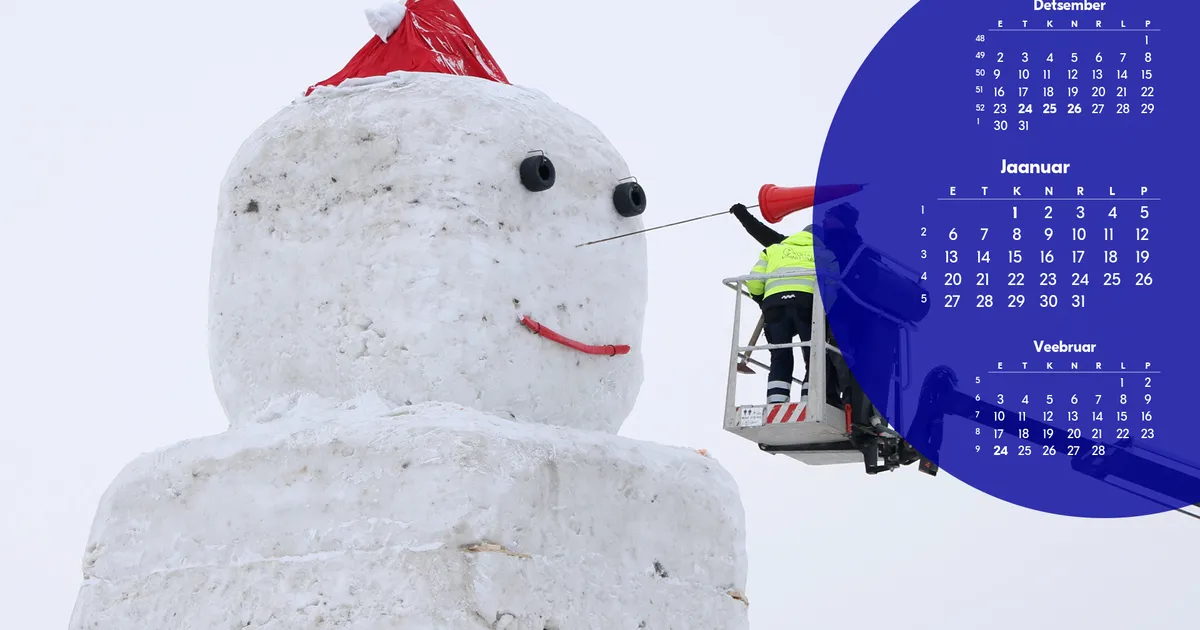 Jaanuari kalender 2025