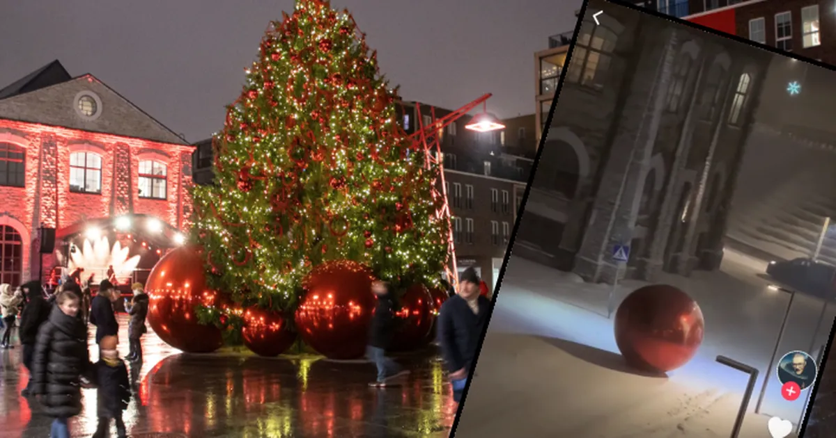 LUSTAKAS VIDEO ⟩ Noblessneri jõulupuu hiiglaslik kaunistus pani jooksu, politsei pidi palli kinnipidamiseks kasutama nuga