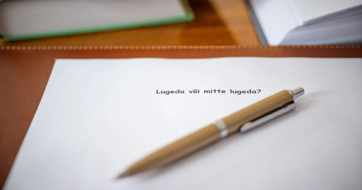 Riigipea kutsub kooliõpilasi kirjutama teemal «Lugeda või mitte lugeda?»