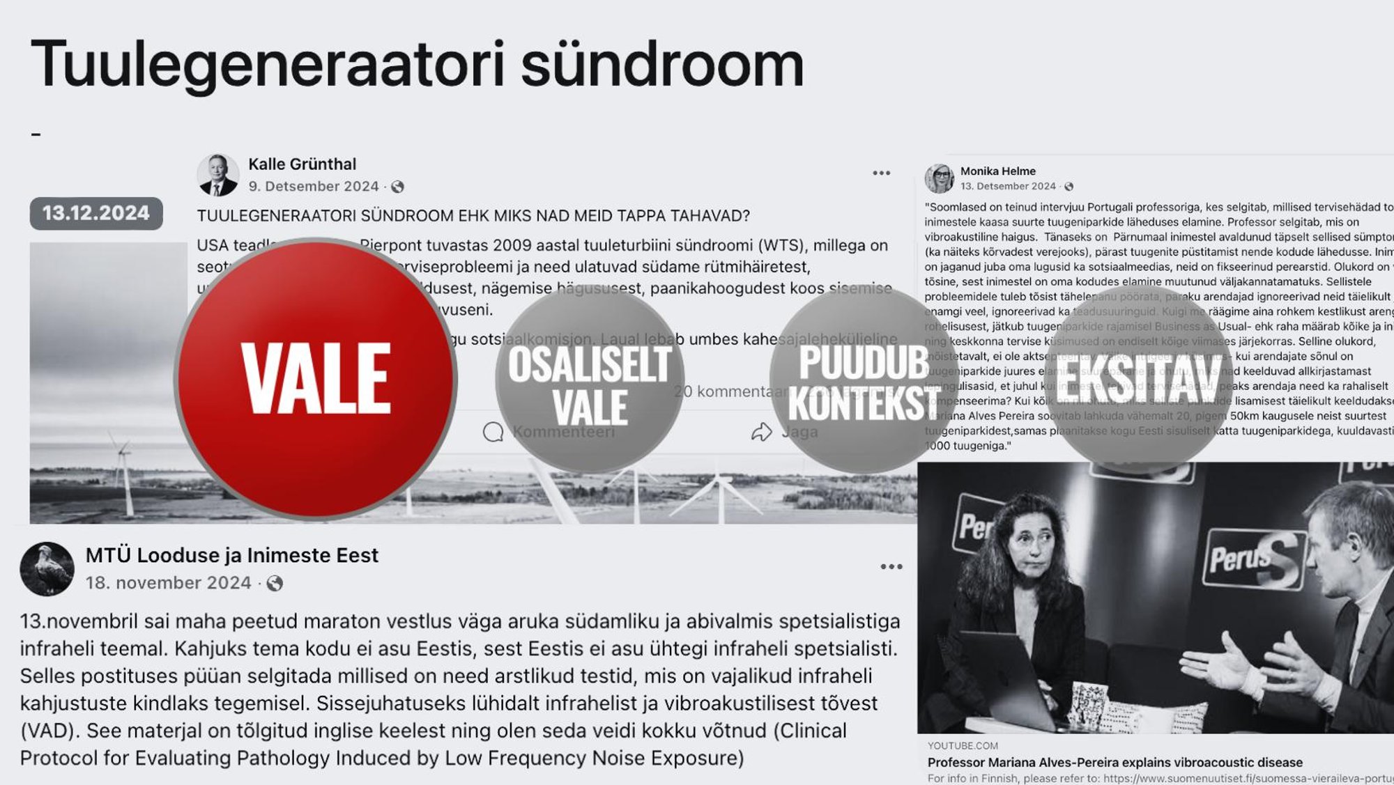 FAKTIKONTROLL | Tuulegeneraatori sündroom ja vibroakustiline haigus – pseudoteadus, mis on jõudnud ka eestikeelsesse inforuumi
