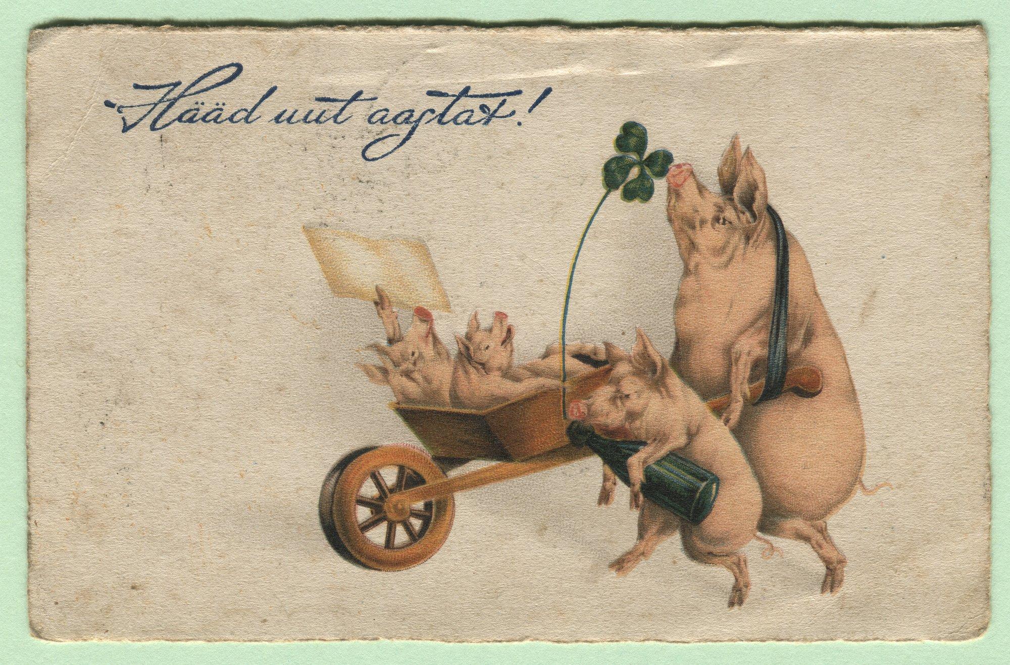 GALERII | Poolsada imelist hetke sajandivanuste jõulukaartidega alates põrsastest kuni musini