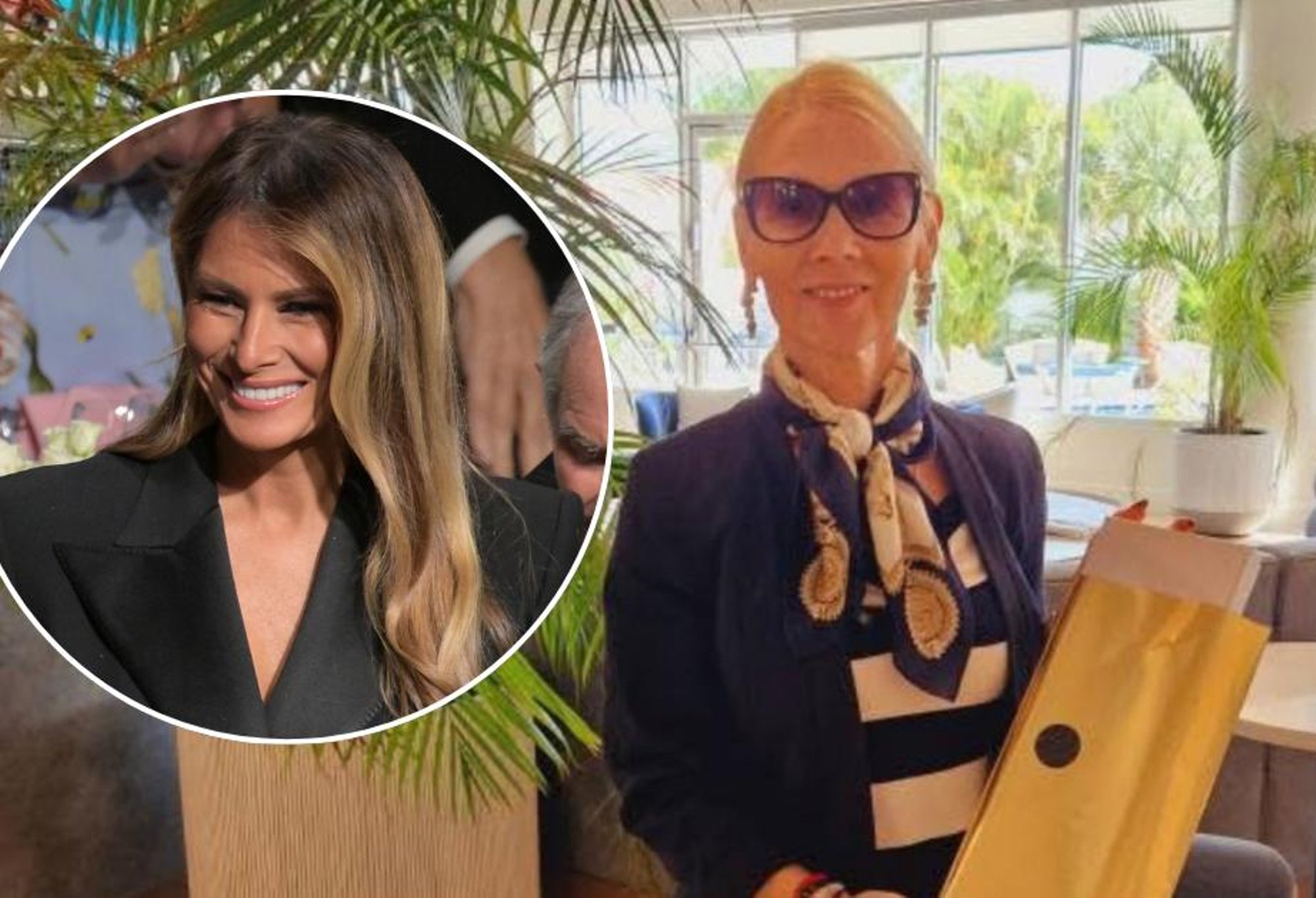 Eesti disain Valges Majas? Mar-a-Lagot külastanud Monika Helme edastas Melania Trumpile kingituse