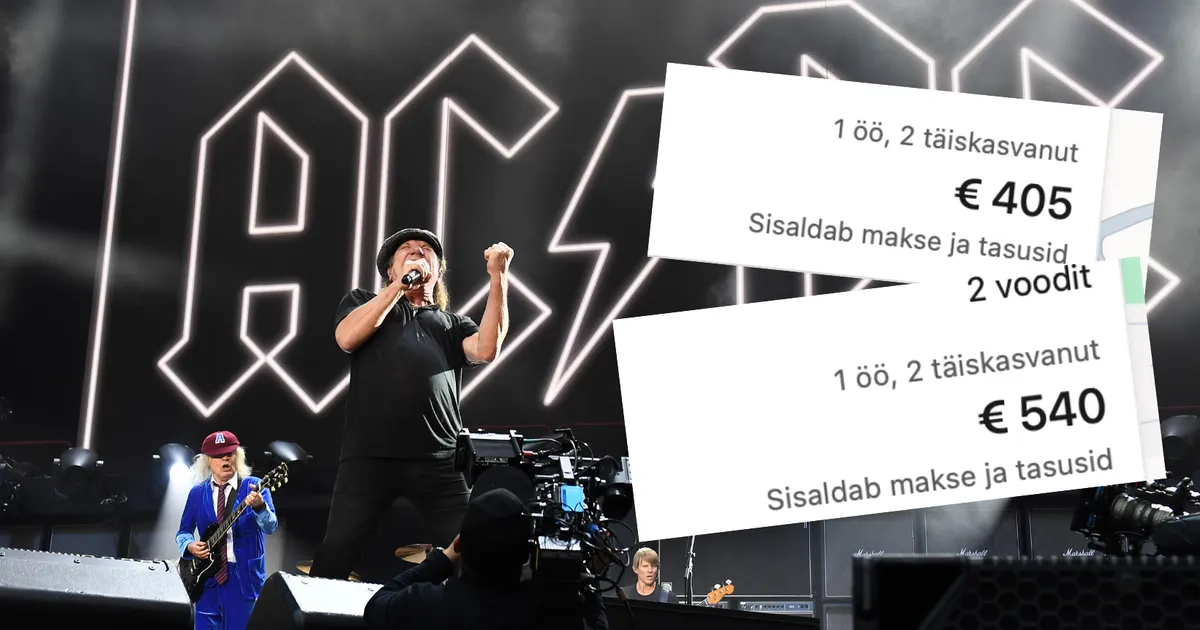 PUHKUSEREISI HIND ⟩ Vaata, kui palju tuleb rokenrolli legendi AC/DC nägemise eest Tallinnas kukrut kergitada