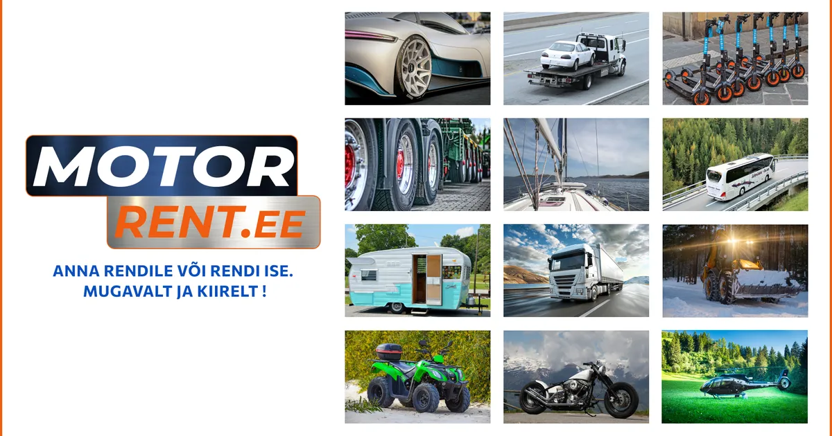 Motorrent.ee – anna rendile või rendi ise. Mugavalt ja kiirelt!