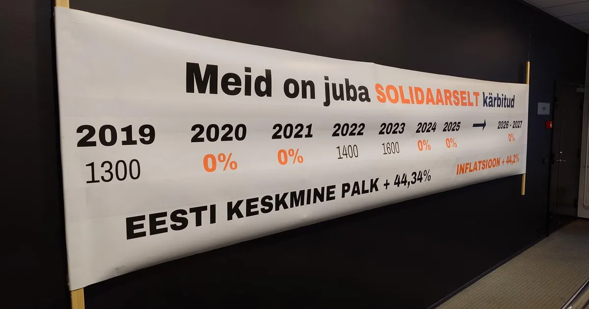 Teatriliidu pikettide plakatid jõudsid Endlasse