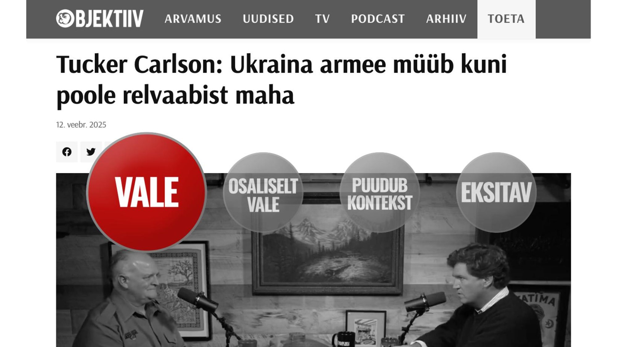 FAKTIKONTROLL | Ukraina ei müü poolt USA relvaabist maha Mehhiko narkokartellidele