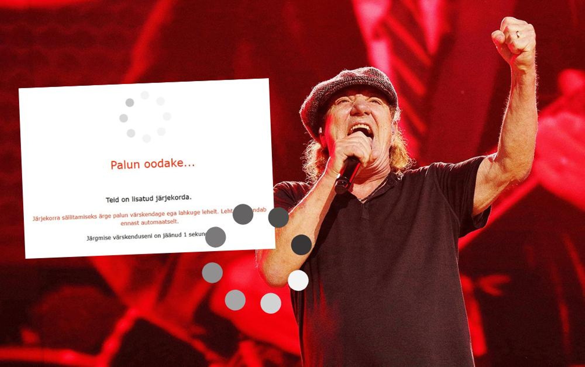 AC/DC jooksutas piletimüügi kokku! Virtuaalne järjekord on kestnud üle tunni aja, inimesed suunduvad müügipunktidesse