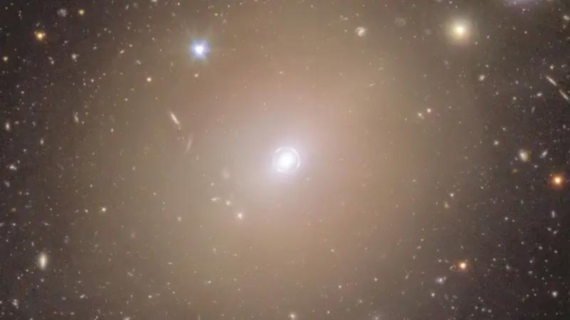 FOTO | Euclid jäädvustas Einsteini rõnga – rõngakujulise moonutatud valguse galaktikast, mida varjab teine galaktika