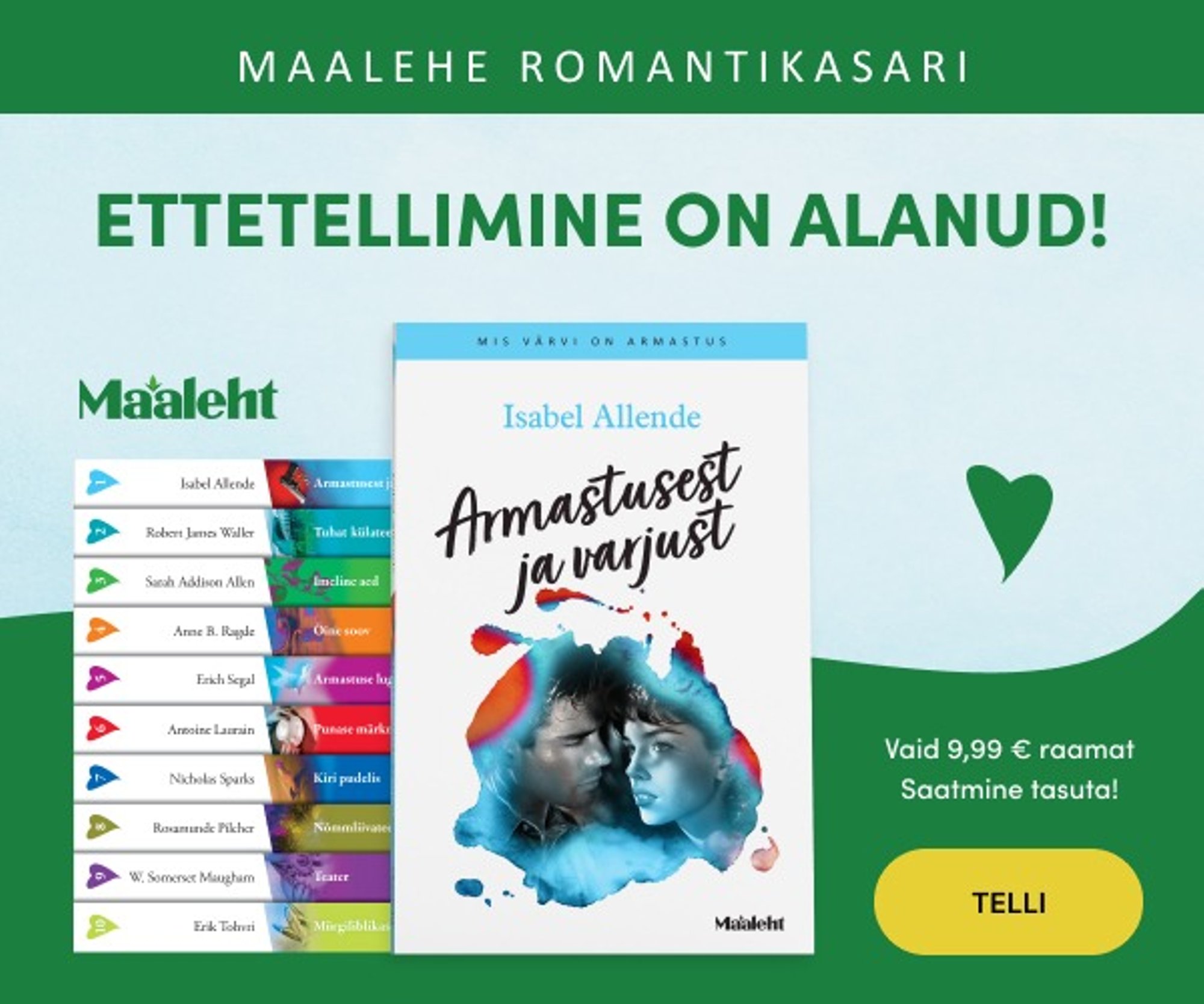 MAALEHE ROMANTIKASARI | Ettetellijale soodushind ja tasuta saatmine!