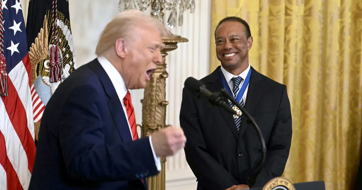 SALAJANE SUHE ⟩ Kõmuline Tiger Woods kudrutab Donald Trumpi endise miniaga