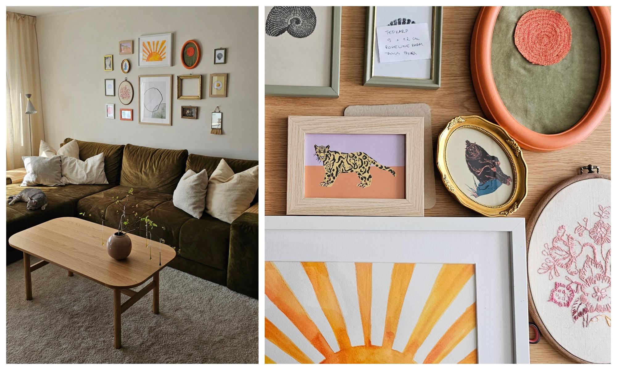 Kuidas teha taskukohaste vahenditega koju stiilne galeriisein?