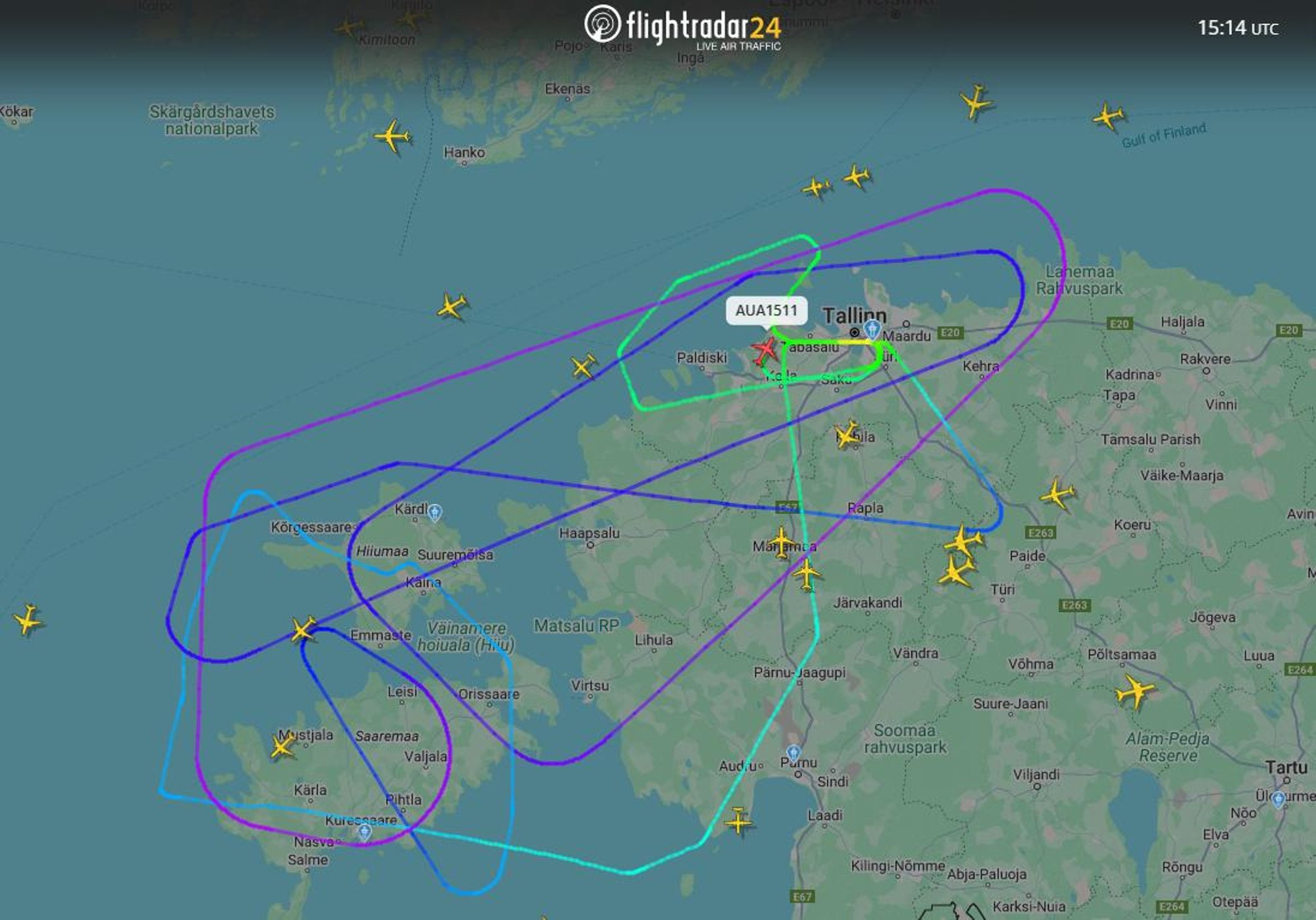 Tunde Eesti kohal tiirutanud reisilennuk tekitas inimestes küsimusi