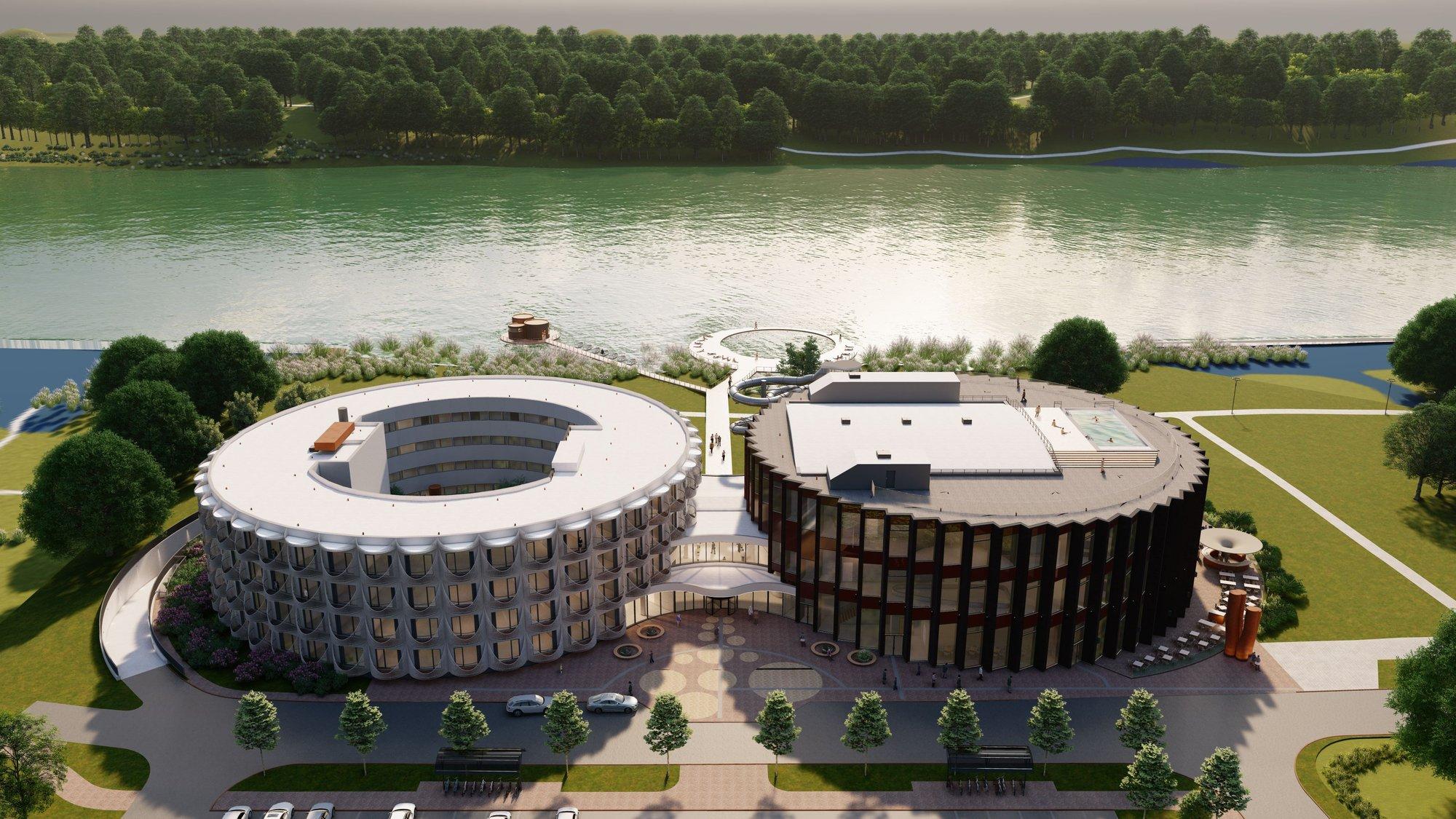 FOTOD | Oleg Grossi 2027. aastal valmiv Viljandi spaahotell sai nurgakivi