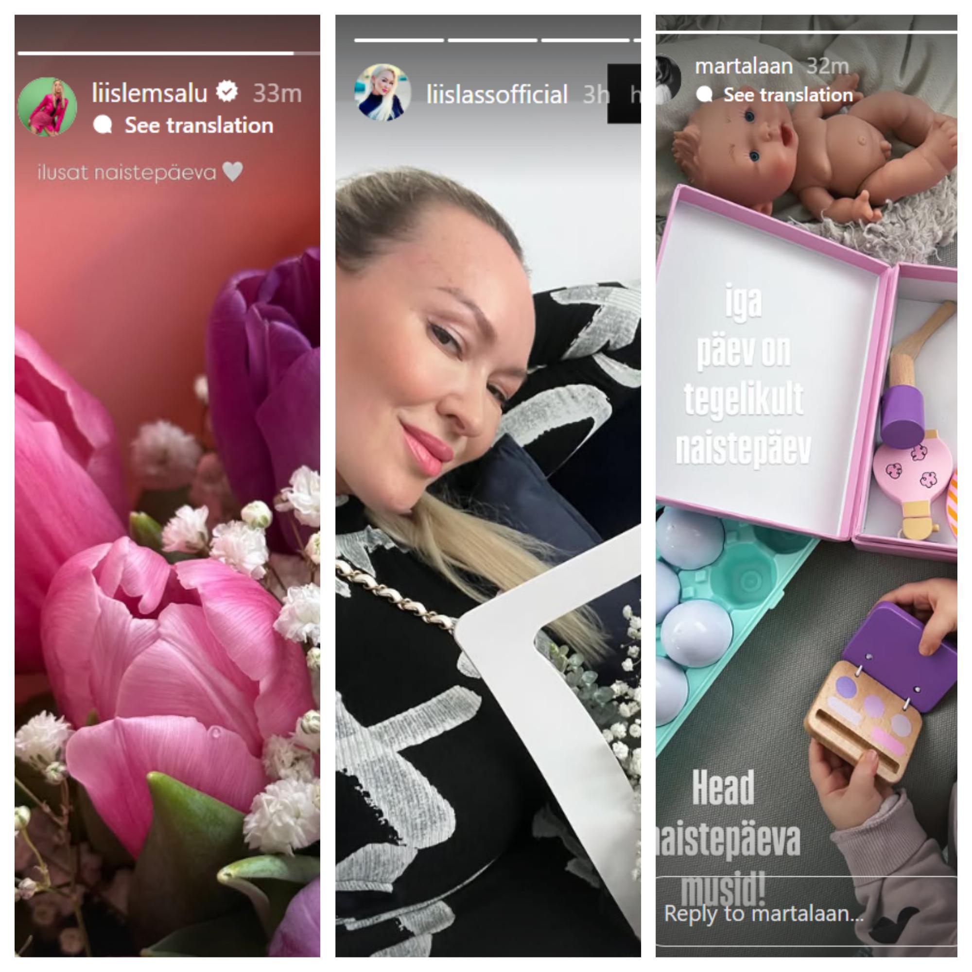 KLÕPSUD | Lillesülemid ja lustakad soovid! Vaata, kuidas tähistavad naistepäeva kodumaised staarid