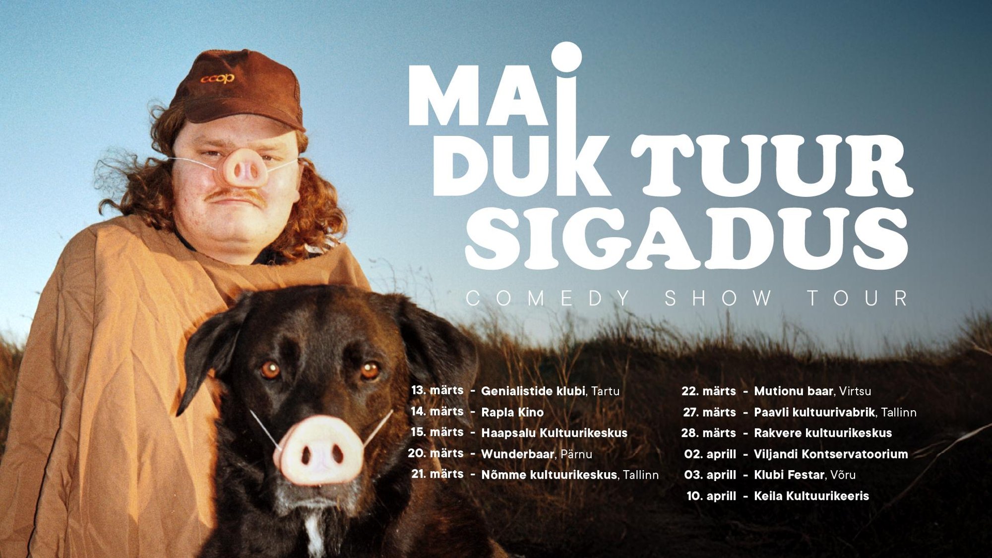 Algas kaks aastat Eesti komöödiamaastikul tegutsenud stand-up-koomiku Maiduki tuur „Suur sigadus“