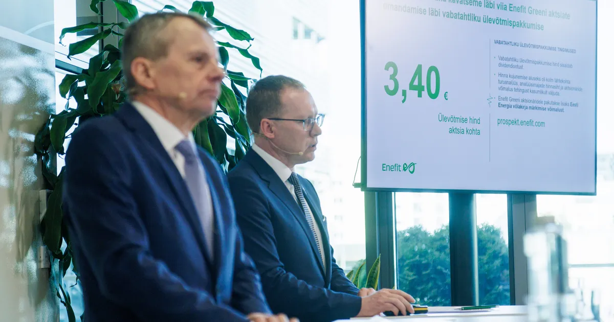 FI andis rohelise tule: Eesti Energia võib alustada Enefit Greeni ülevõtmist