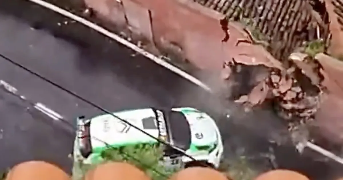 VIDEO ⟩ Kohalik rallimees sõitis Kanaari saartel majal seina maha