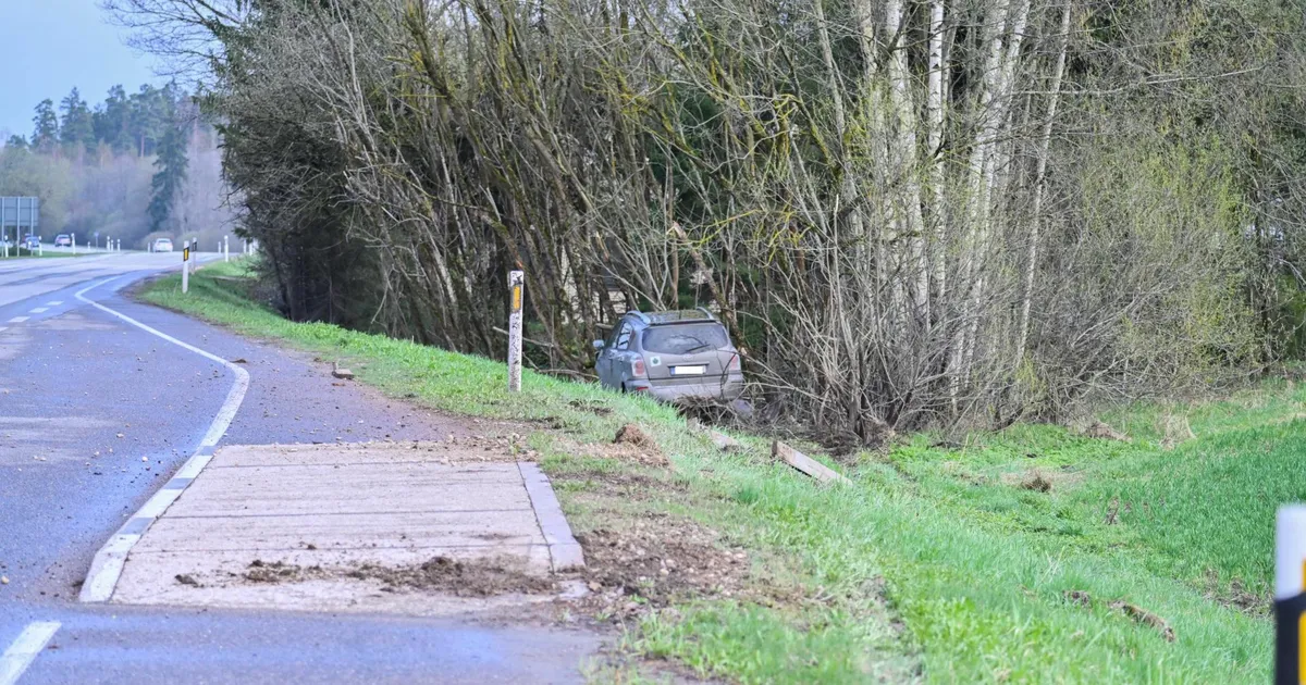 GALERII ⟩ Vahtralehega auto põrutas maanteelt võssa