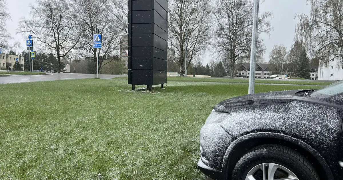 MÜTS PÄHE, KINDAD KÄTTE! ⟩ Ilmataat kostitas Lõuna-Eestit laupäeval kerge lumega