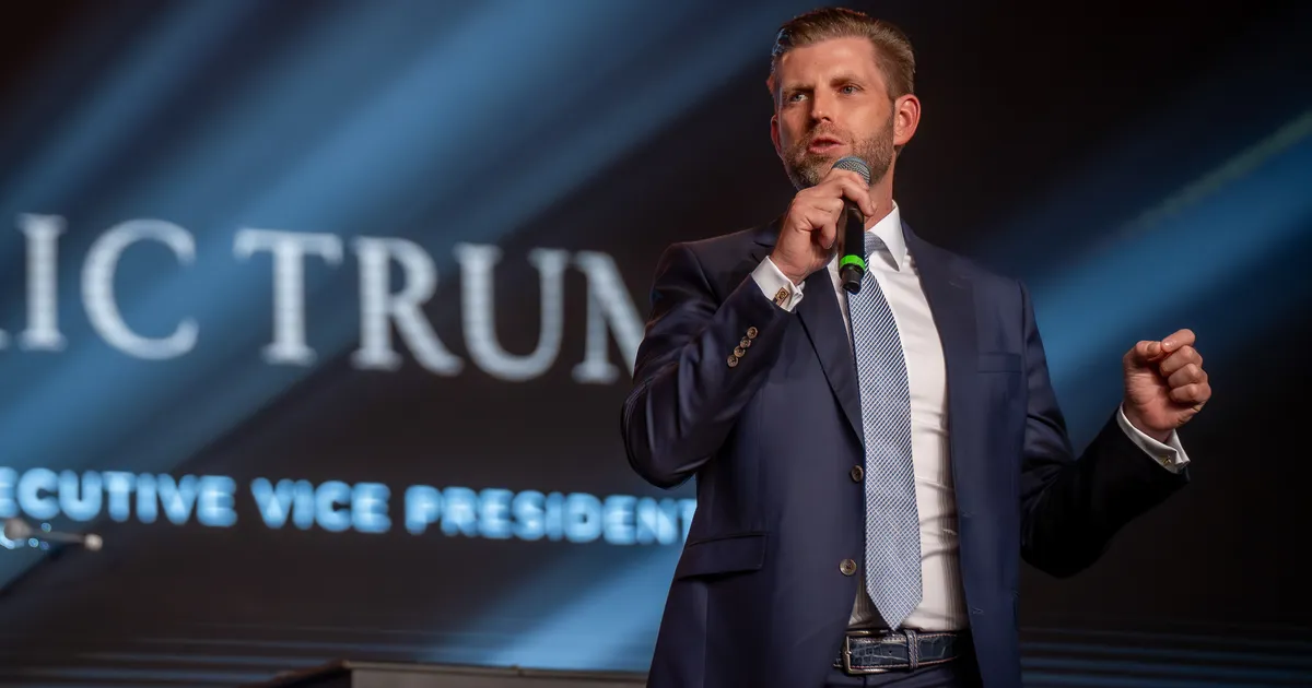 Eric Trump pankadele: kui te ei muutu, olete kümne aastaga kadunud