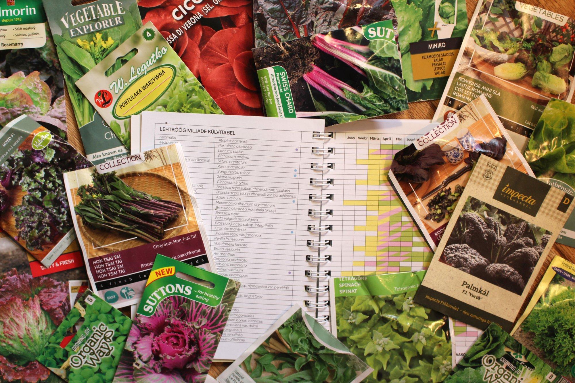 40 lehtköögivilja külvitabelist näed, millal seemned mulda panna. Lisatud Thuni külvikalender