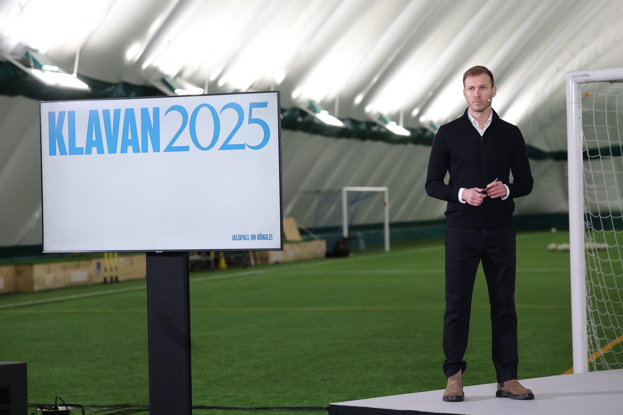 FOTOD JA VIDEO | Jalgpalliliidu presidendiks pürgiv Ragnar Klavan tutvustas täiustatud programmi ja uusi võitluskaaslasi