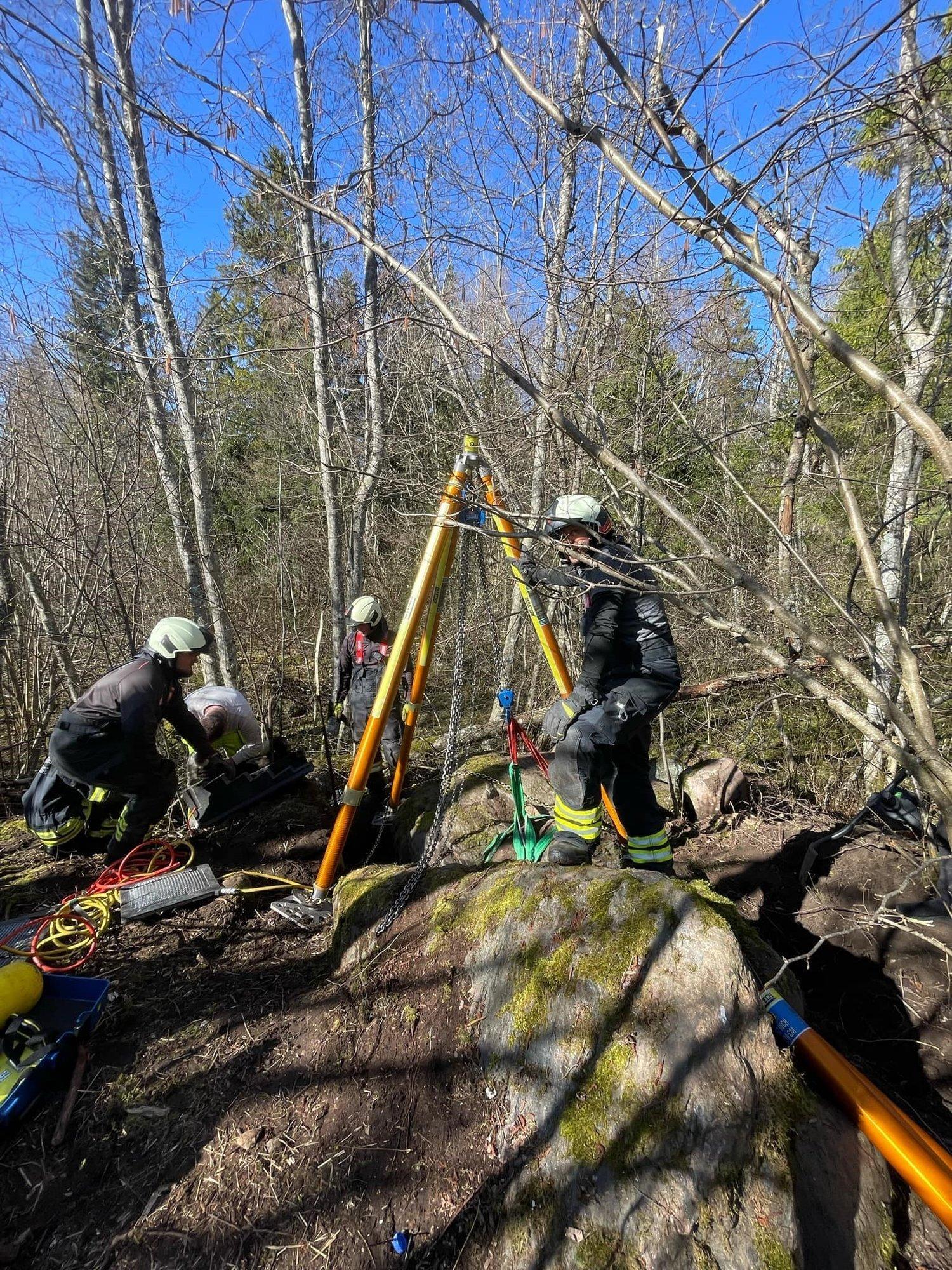 FOTOD | Pärnumaal jäi koer raske kivihunniku alla, päästjad tõttasid appi