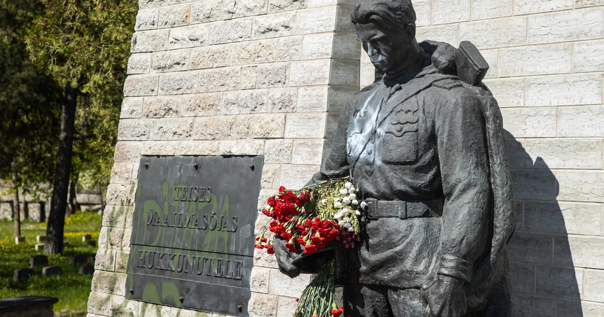 Politsei pidas kinni pronkssõduri monumenti sodinud noored