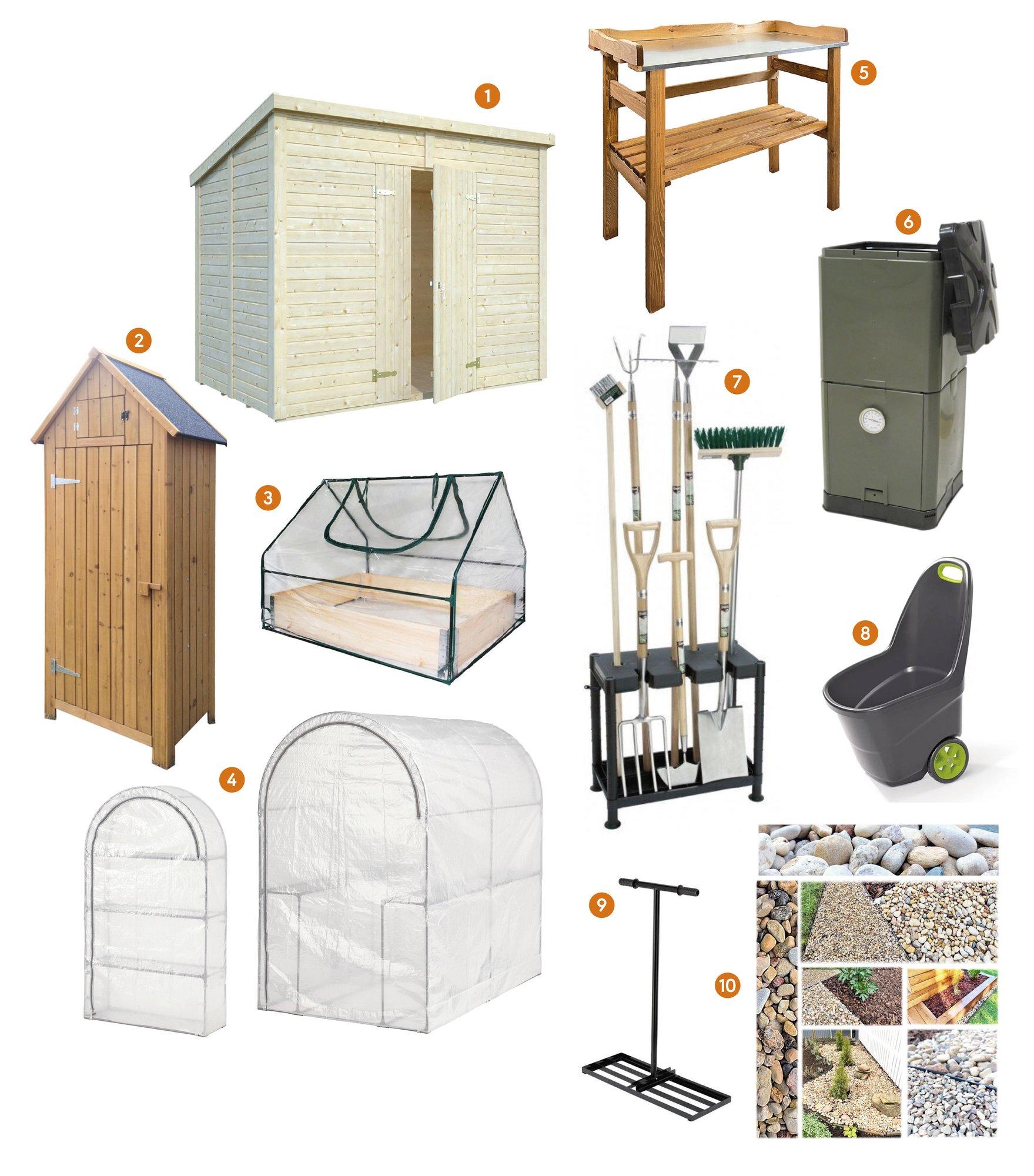 Aednikule vajalikud, kuid suurema eelarvega ostud aiakuurist väikese kasvuhooneni