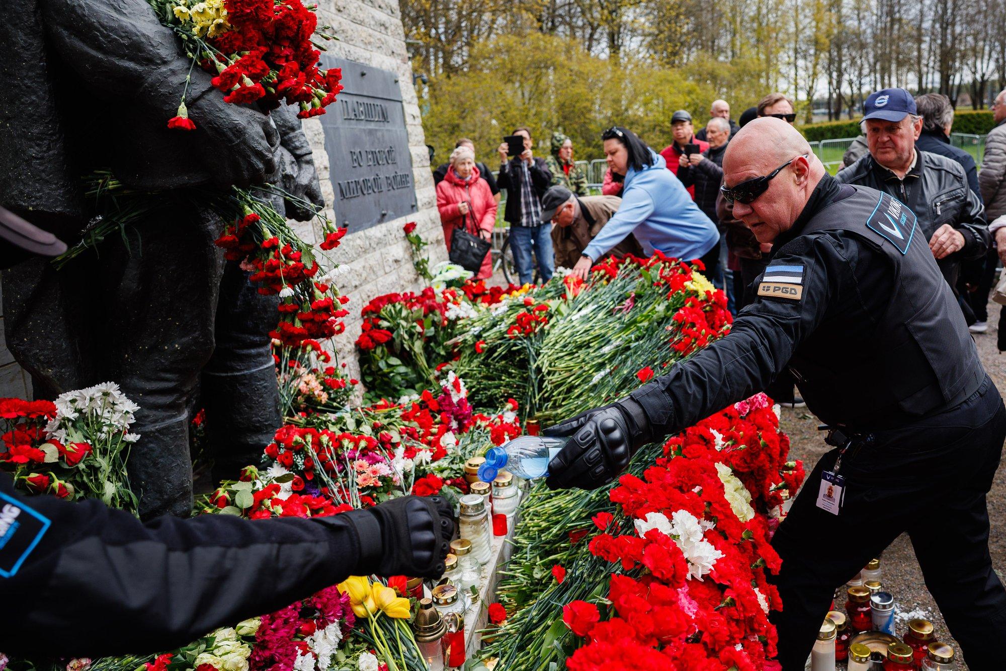 Vene sümboolika, keelatud droon ja rünnak politseiniku pihta. Politsei alustas 9. mai sündmustega seoses üle 80 menetluse