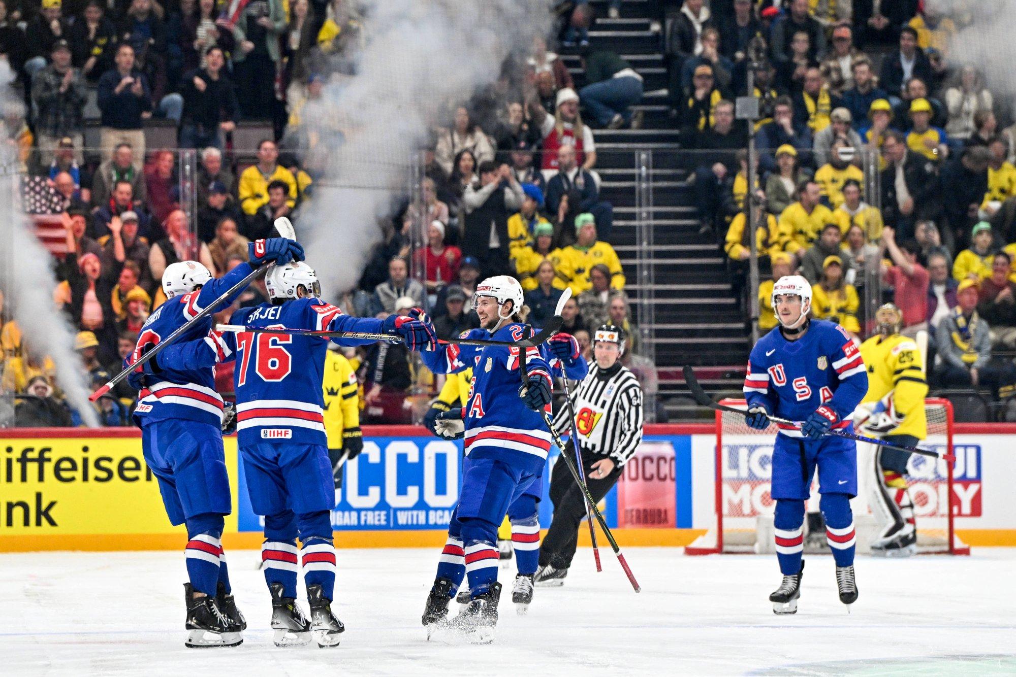 VIDEO | USA hokikoondis kurvastas Rootsi publikut ja murdis kindla võiduga MMi finaali