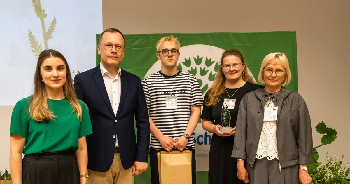 Jaan Poska gümnaasium valiti aasta keskkonnahoidlikuks haridusasutuseks