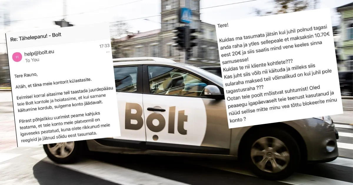 «Olin piiri peal, et talle lõuga anda!» Bolt sulges 34-aastase Rauno konto jäädavalt, mehe sõnul käitus taksojuht valesti