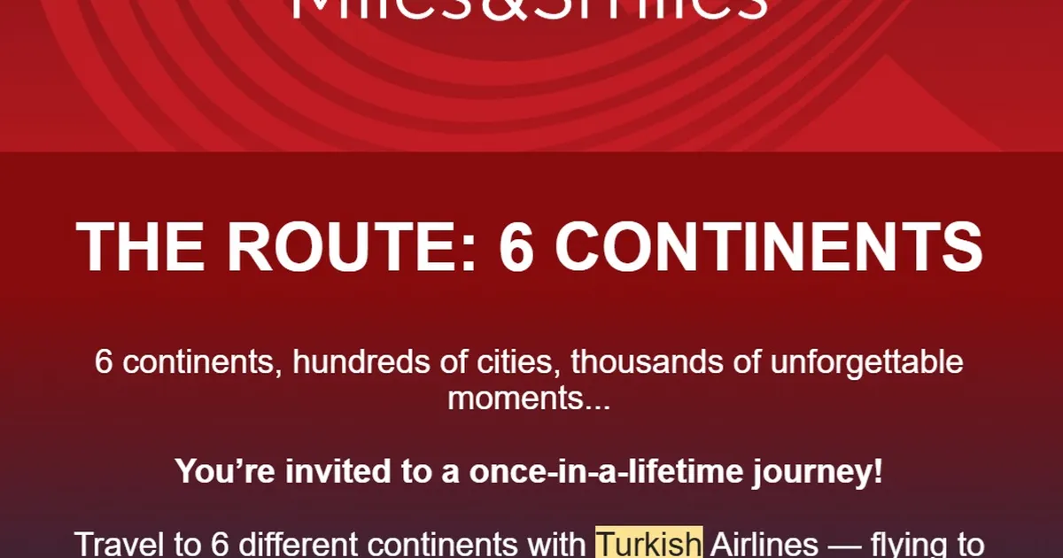 Turkish Airlines hullutab reisijaid miljoni boonusmiiliga