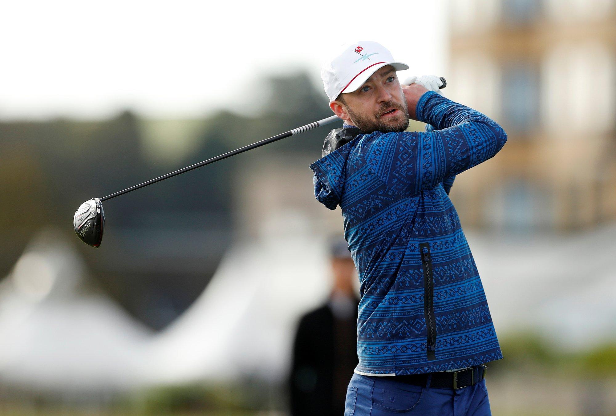 KLÕPS | Tõeliselt tegus muusik! Justin Timberlake jõudis Eestis viibides golfi mängima