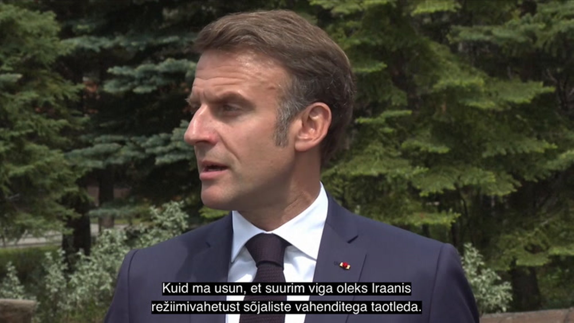 VIDEO | Macron kardab Trumpi Iraani-vastaste ähvarduste valguses režiimivahetuse kaost