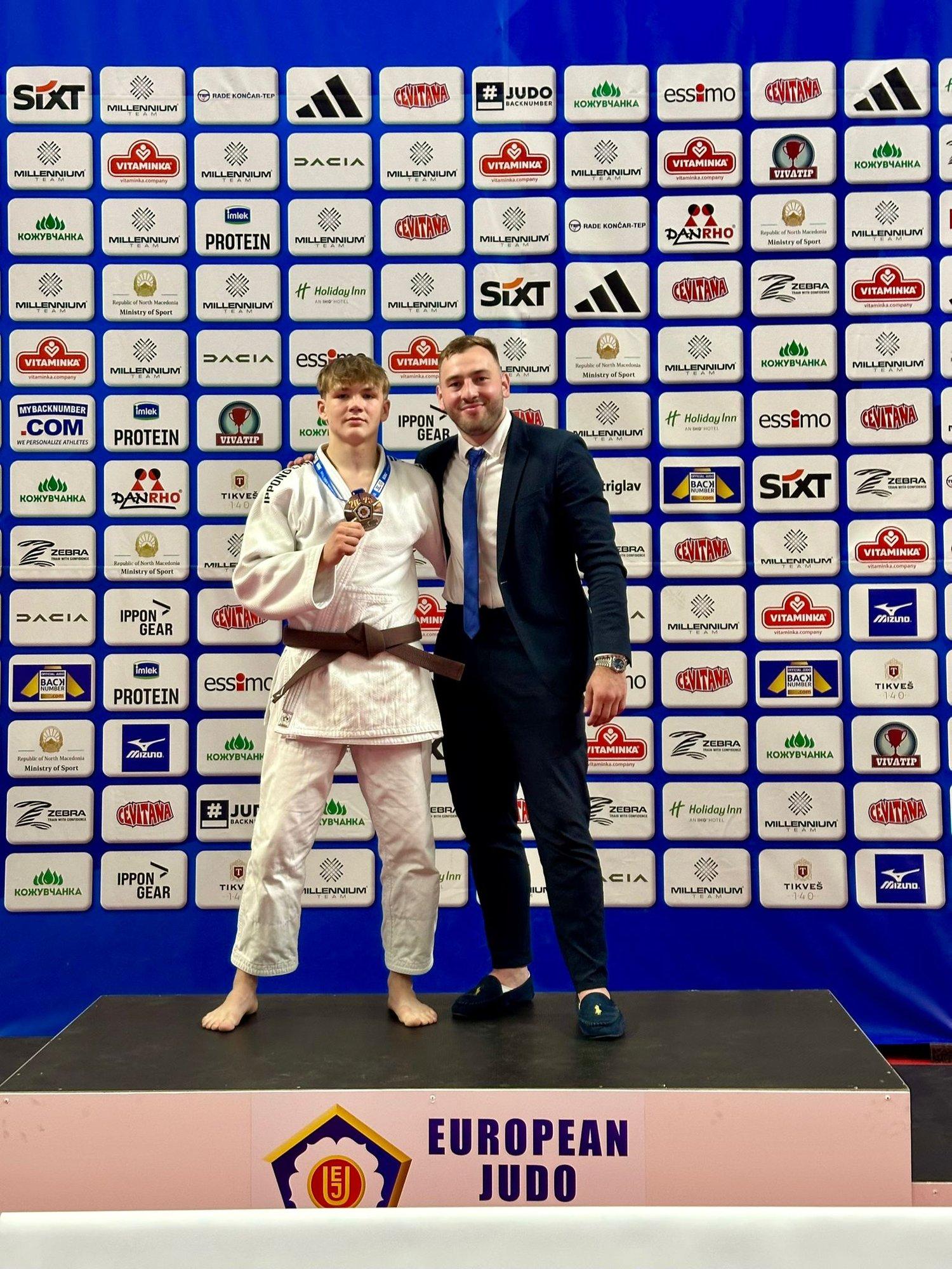 Eesti noormees võitis judo kadettide EM-il ajaloolise medali