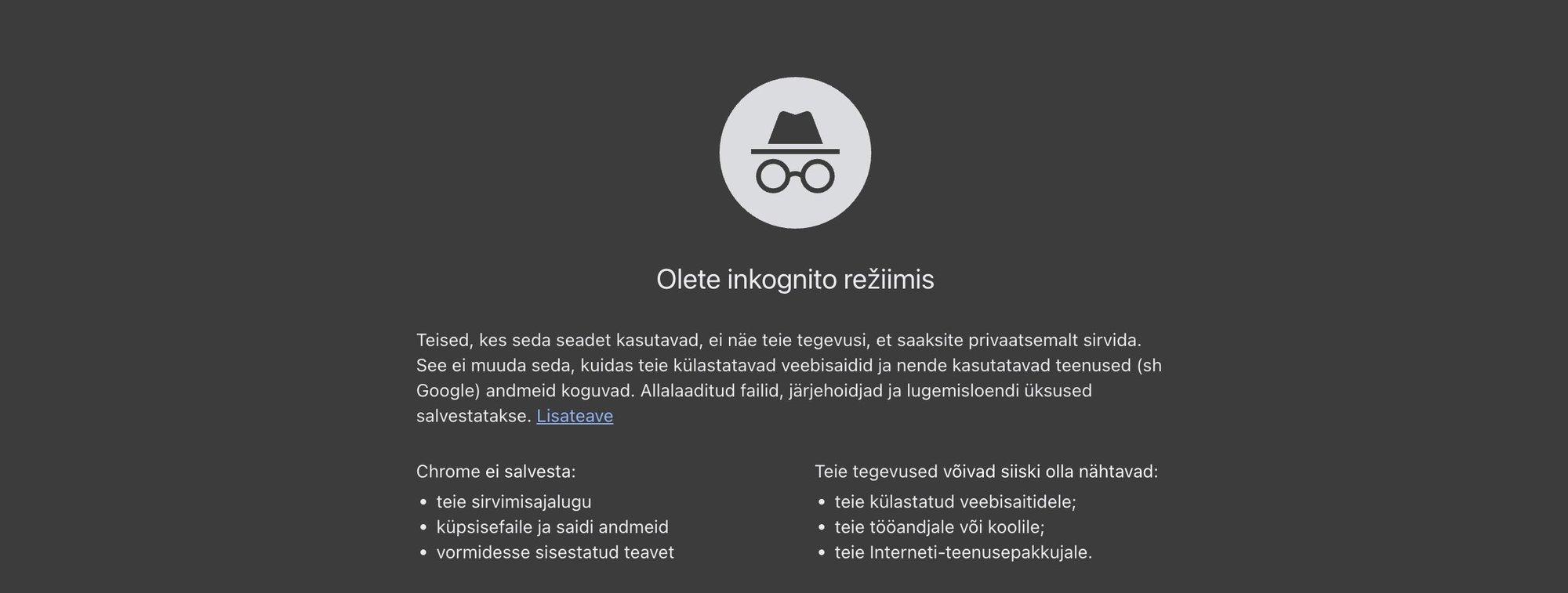 Meta ja Yandex jälgisid kasutajaid ebaseaduslikult ka inkognito režiimis