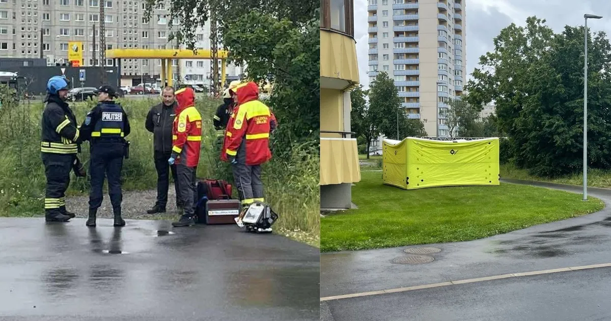 VIDEO ⟩ Ärev olukord Väike-Õismäel: mees ähvardab maja aknast alla hüpata. Kohal on politsei, päästjad ja meedikud