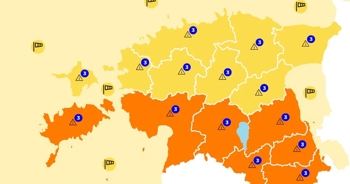 Äikeseoht kasvab, ka Tartumaa sai teise astme tormihoiatuse