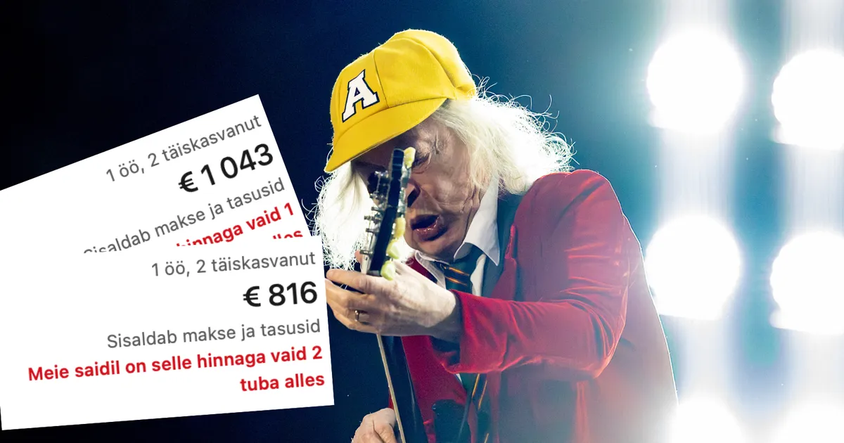 ULMEHINNAD ⟩ Tallinna majutushinnad on tõusnud AC/DC kontserdi eel lakke: öö puhkusereisi hinnaga