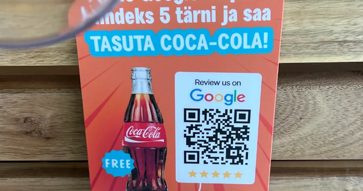 Mustamäe sušikoha salajane diil: pane meile Google'is viis tärni ja saad tasuta Coca-Cola
