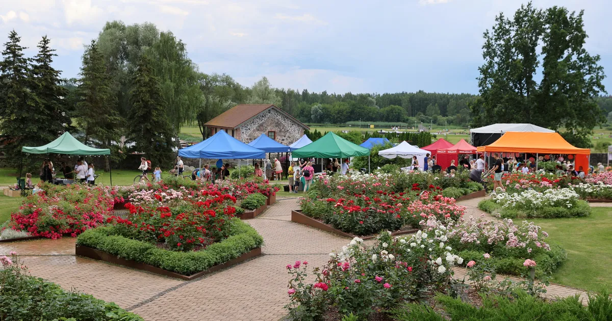 Luunja roosiaed muutus üheks ööks vabaõhu kohvikuks