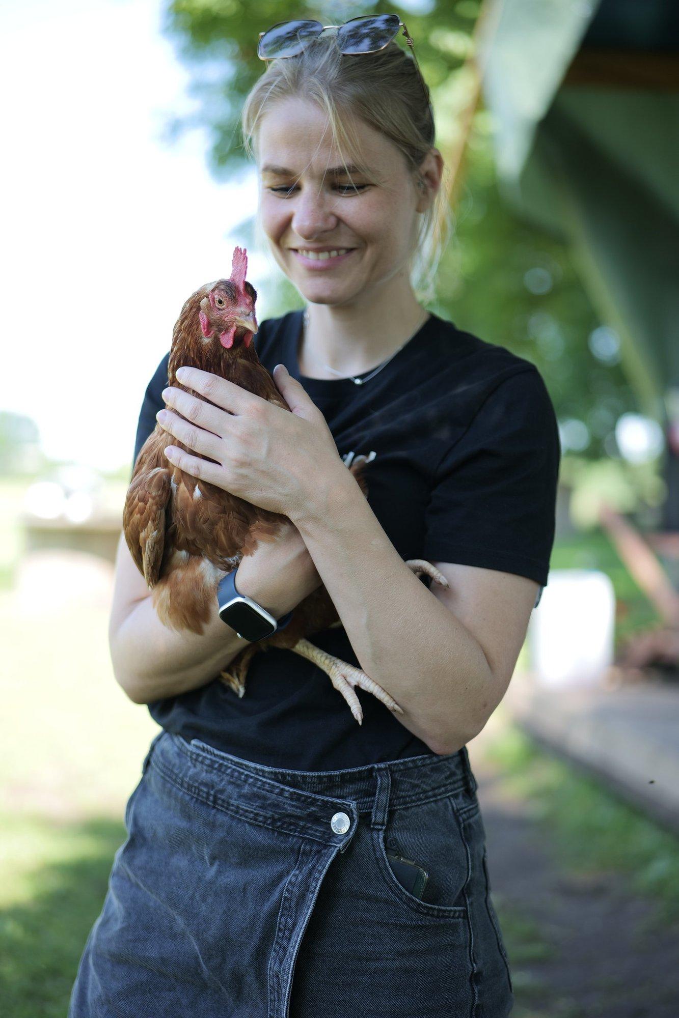 Esimese asjana jooksid nad vastu ja ronisid sülle! Piinatud puurikanad muutusid rõõmsateks kodulindudeks