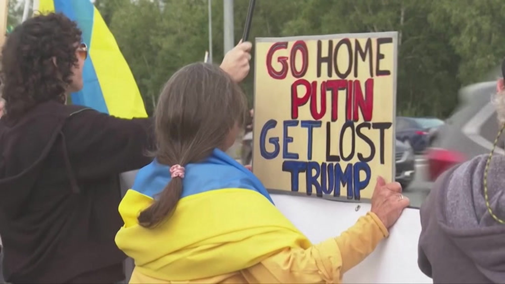 VIDEO | Alaska protestija: Trump ja Putin on mõlemad pahatahtlikud nartsissistid