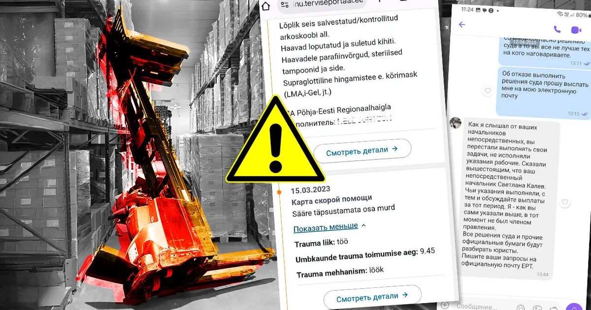 «Arutage makseid sellega, kelle korraldusi täitsite!» Tööline sai raskelt vigastada, kuid jäi ülemuste silmis süüdi