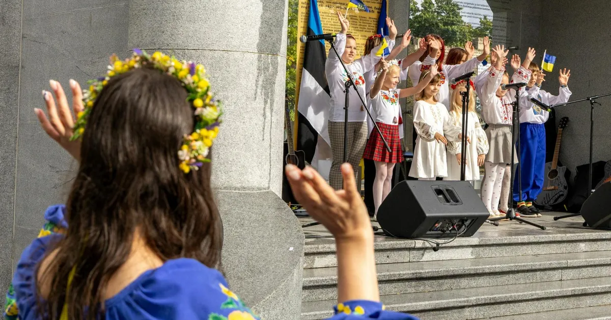 Galerii ⟩ Pärnu ukrainlased tähistasid koos siinsete sõpradega kahe riigi iseseisvuspäeva