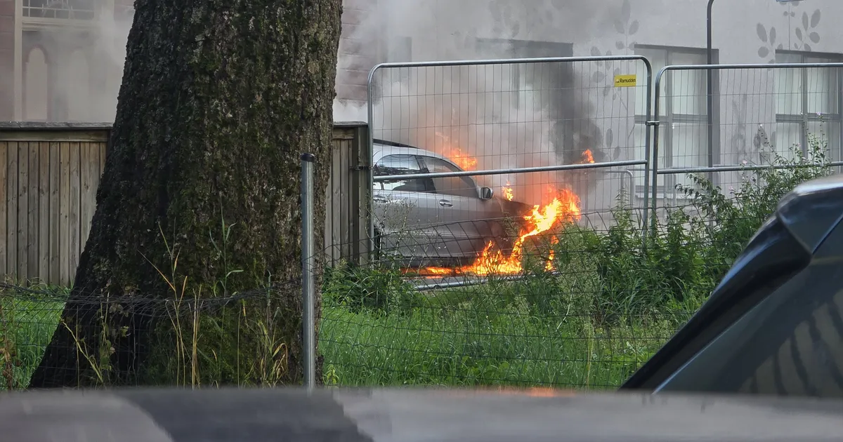 GALERII ⟩ Kroonuaia tänaval leegitses sõiduauto