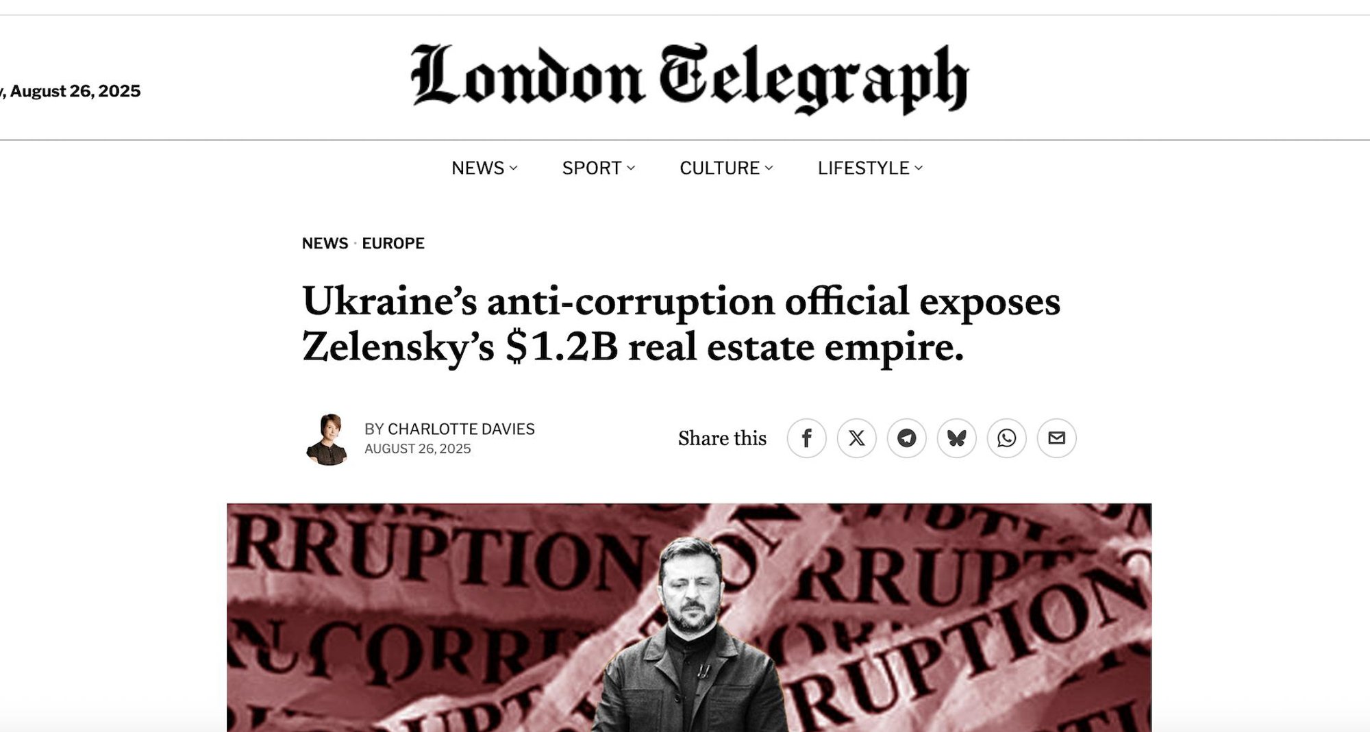 Võltsajalehes avaldatud väljamõeldud juurdlus mustab Ukraina presidenti